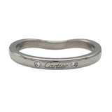 カルティエ Cartier バレリーナ カーブ ウェディング 3P ダイヤリング #49(9号) Pt950 ダイヤモンド ジュエリー
