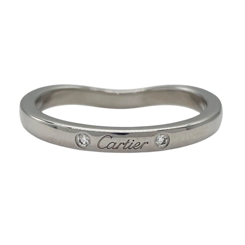 カルティエ Cartier バレリーナ カーブ ウェディング 3P ダイヤリング #49(9号) Pt950 ダイヤモンド ジュエリー