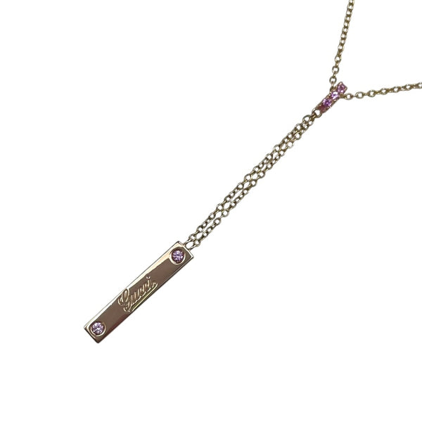 グッチ GUCCI ネックレス ピンクゴールド 750PG/ピンクサファイア ピンクサファイア ジュエリー