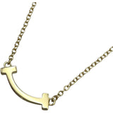 ティファニー TIFFANY＆CO Tスマイルダイヤネックレスミニ ゴールド Au750 ジュエリー