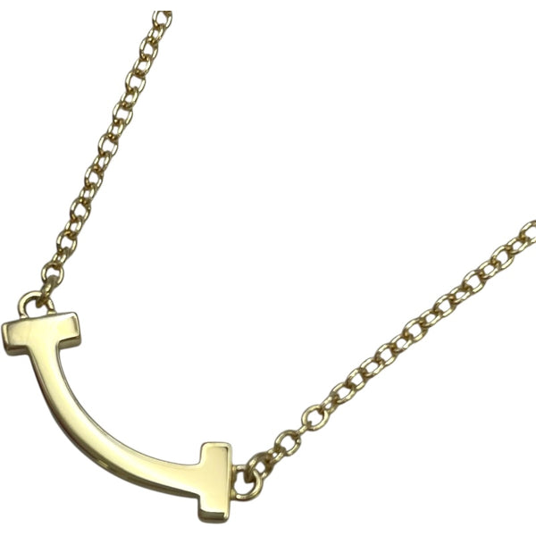 ティファニー TIFFANY＆CO Tスマイルダイヤネックレスミニ ゴールド Au750 ジュエリー