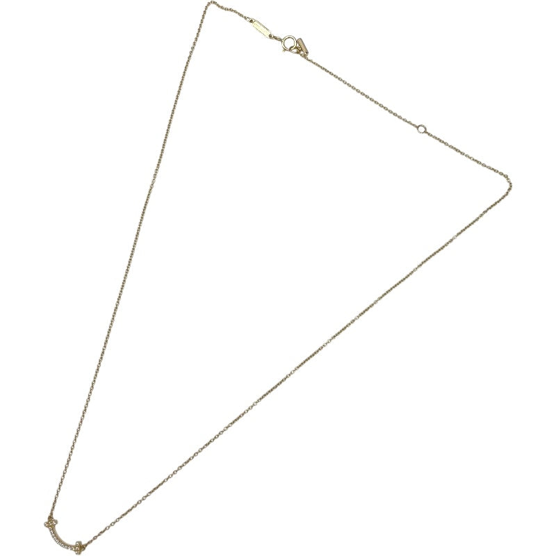 ティファニー TIFFANY＆CO Tスマイルダイヤネックレスミニ ゴールド Au750 ジュエリー