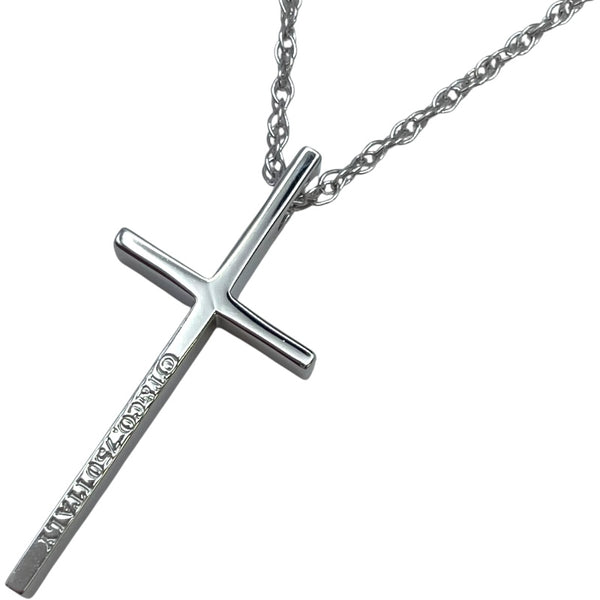 ティファニー TIFFANY＆CO クロスネックレス ホワイトゴールド 750 ジュエリー