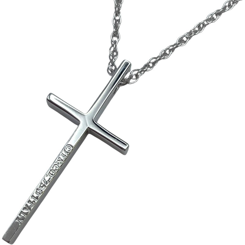 ティファニー TIFFANY＆CO クロスネックレス ホワイトゴールド 750 ジュエリー
