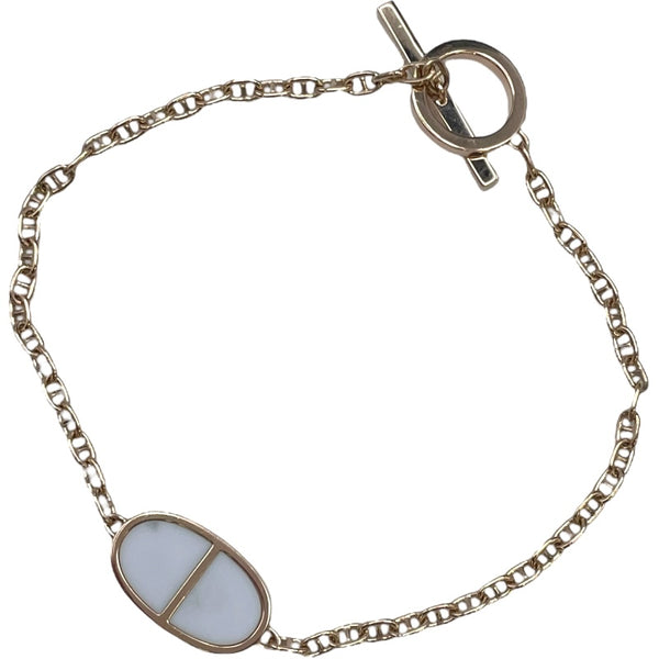 エルメス HERMES シェーヌダンクルヴェルソブレス ピンクゴールド Au750 ジュエリー