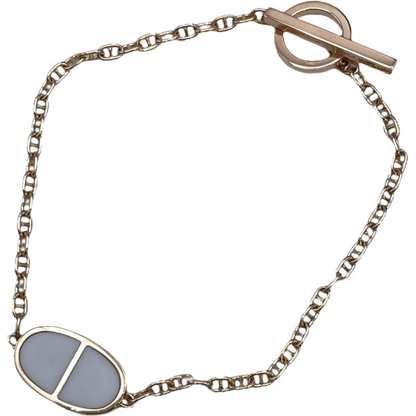 エルメス HERMES シェーヌダンクルヴェルソブレス ピンクゴールド Au750 ジュエリー