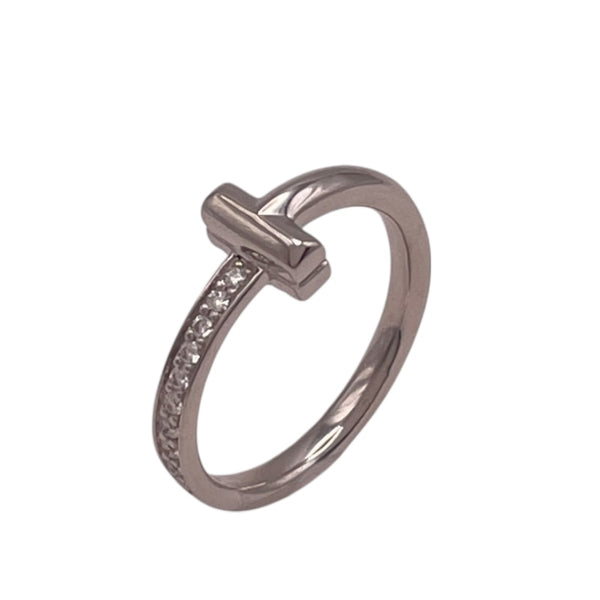 ティファニー TIFFANY＆CO Tワンリング ホワイトゴールド Au750 ダイヤモンド ジュエリー