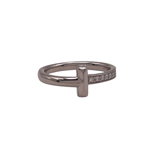ティファニー TIFFANY＆CO Tワンリング ホワイトゴールド Au750 ダイヤモンド ジュエリー