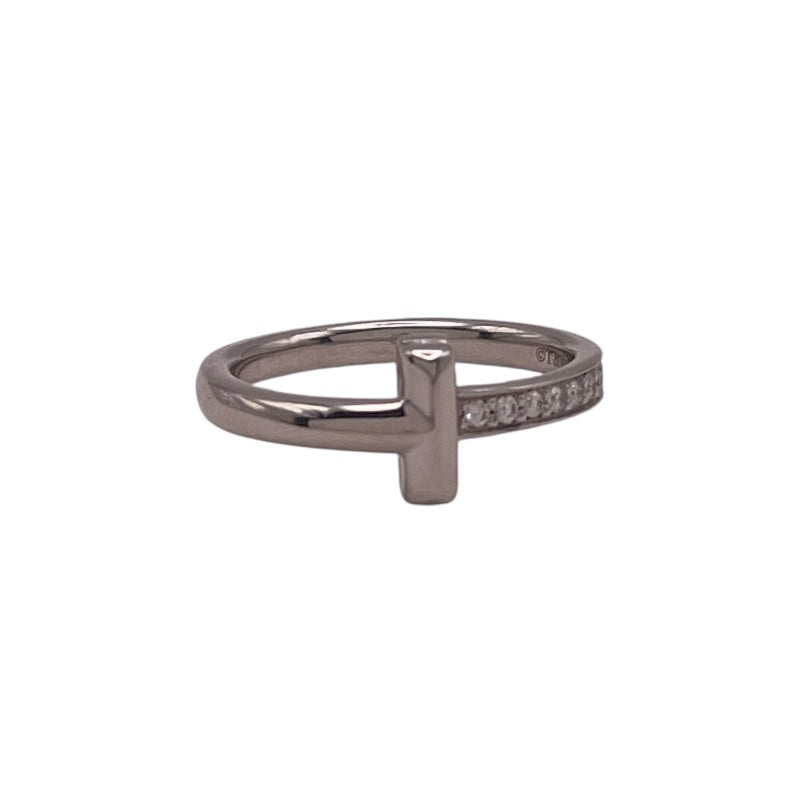 ティファニー TIFFANY＆CO Tワンリング ホワイトゴールド Au750 ダイヤモンド ジュエリー