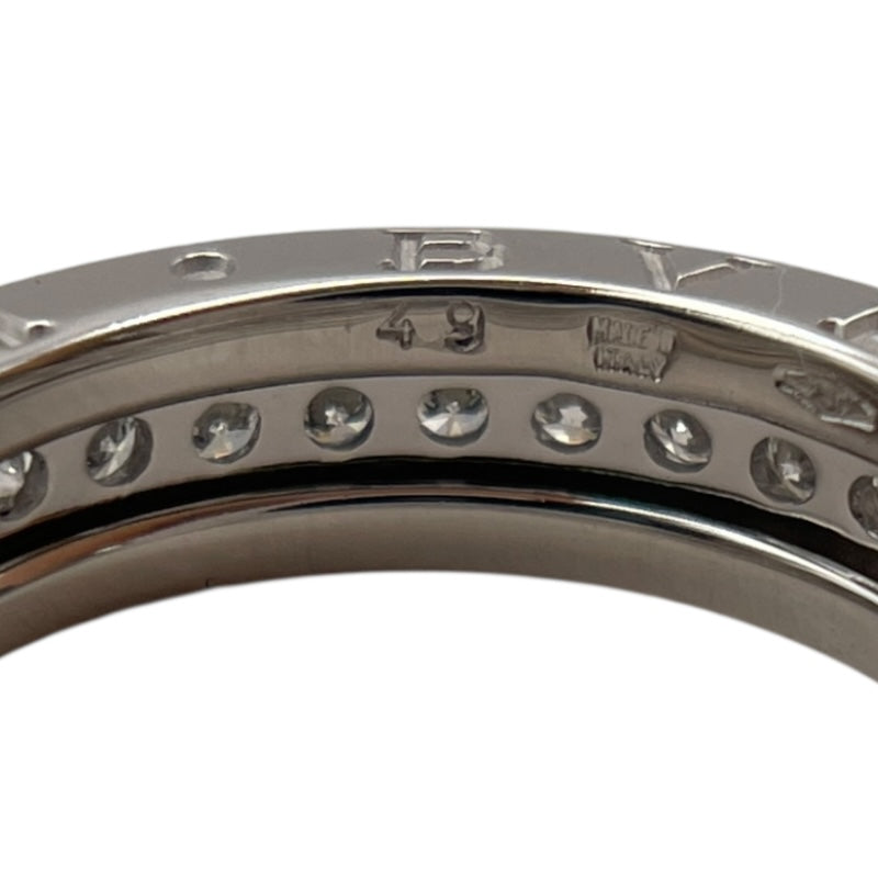 ブルガリ BVLGARI ビーゼロワンリング1バンド(XS) フルダイヤ ホワイトゴールド 750 ダイヤモンド ジュエリー