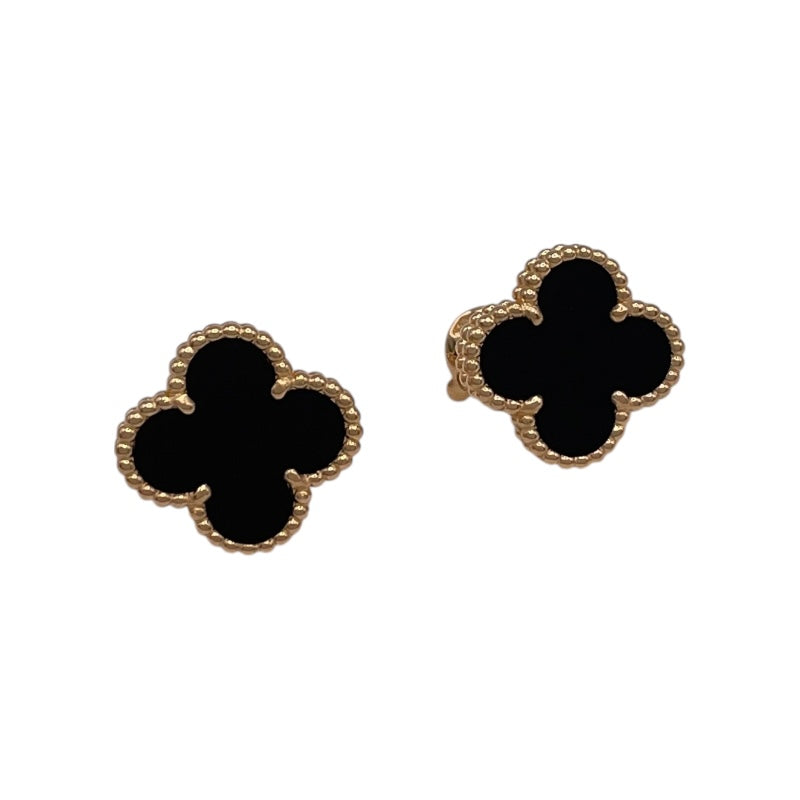 ヴァンクリーフ＆アーペル Van Cleef & Arpels ヴィンテージアルハンブラピアス ゴールド 750 オニキス ジュエリー