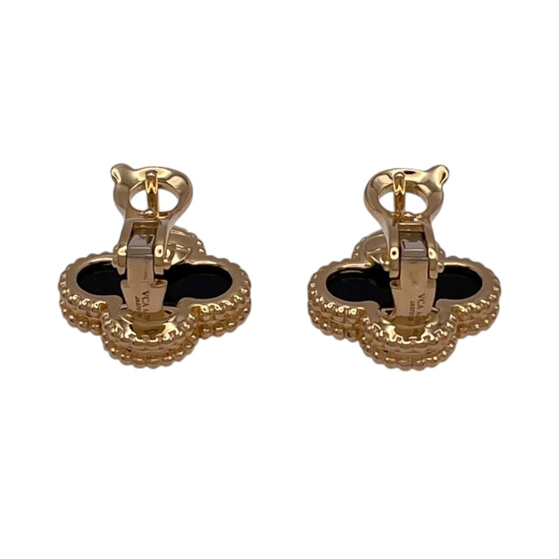 ヴァンクリーフ＆アーペル Van Cleef & Arpels ヴィンテージアルハンブラピアス ゴールド 750 オニキス ジュエリー