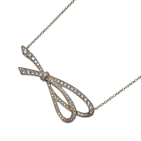 ティファニー TIFFANY＆CO リボンモチーフボウネックレス ピンクゴールド K18PG ジュエリー