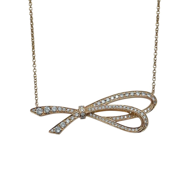 ティファニー TIFFANY＆CO リボンモチーフボウネックレス ピンクゴールド K18PG ジュエリー