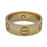 カルティエ Cartier ラブリングハーフダイヤ3P ゴールド 750 ダイヤモンド ジュエリー