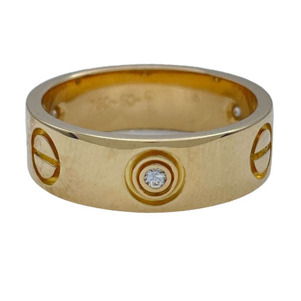 カルティエ Cartier ラブリングハーフダイヤ3P ゴールド 750 ダイヤモンド ジュエリー