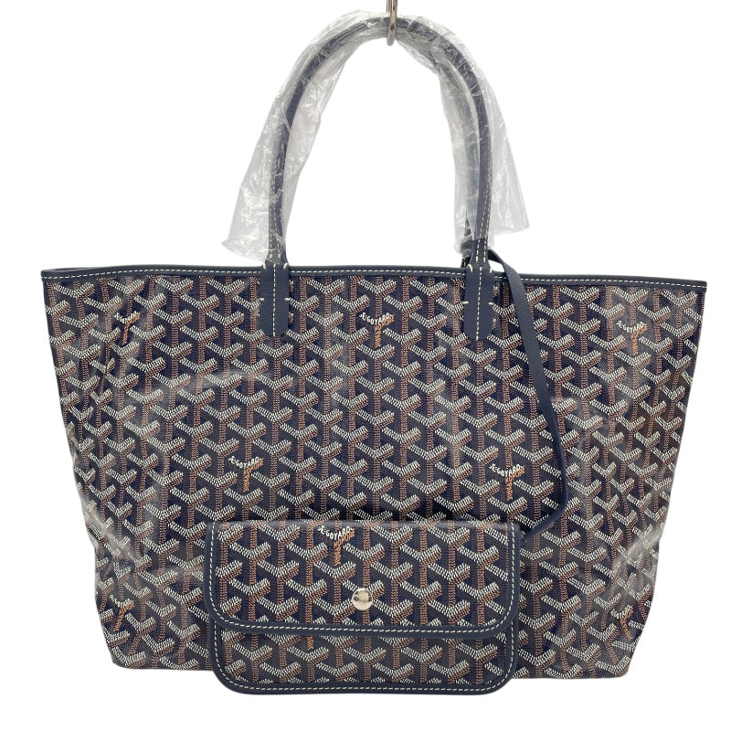 ゴヤール GOYARD サンルイPM ネイビー ゴヤールコーティングキャンバス レディース トートバッグ