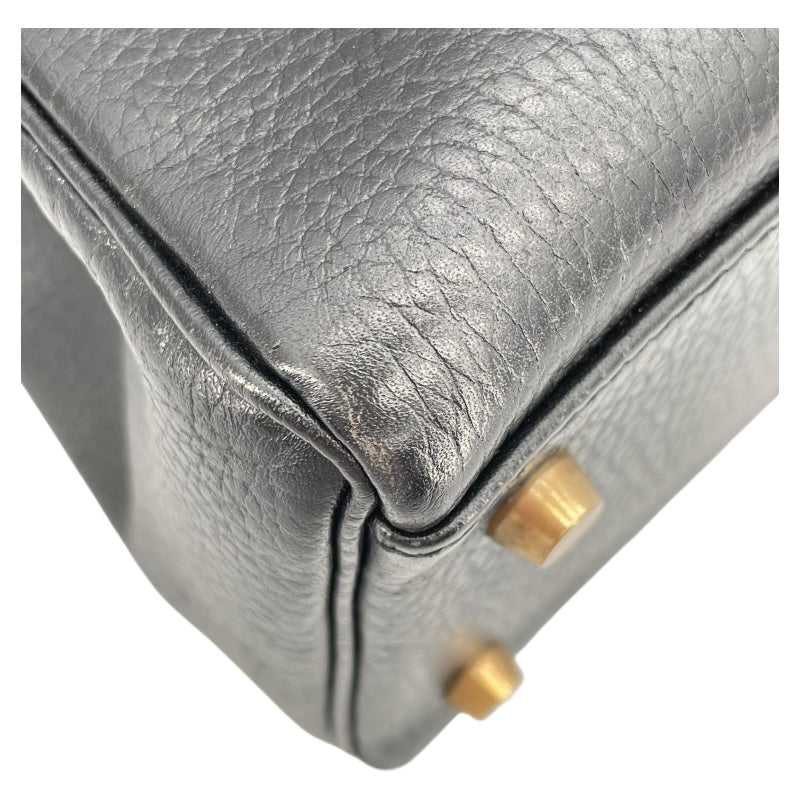エルメス HERMES ケリー32 内縫い 〇X刻 ブラック GD金具 アルデンヌ レディース ハンドバッグ
