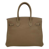 エルメス HERMES バーキン30 D刻 エトゥープ GD金具 トゴ レディース ハンドバッグ