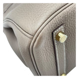 エルメス HERMES バーキン30 D刻 エトゥープ GD金具 トゴ レディース ハンドバッグ