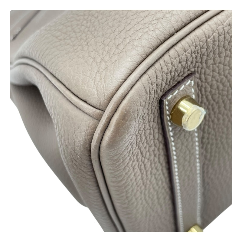 エルメス HERMES バーキン30 D刻 エトゥープ GD金具 トゴ レディース ハンドバッグ