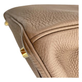 エルメス HERMES バーキン30 D刻 エトゥープ GD金具 トゴ レディース ハンドバッグ