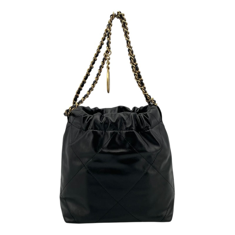 シャネル CHANEL CHANEL22 ミニ AS3980 ブラック GD金具 カーフ レディース ショルダーバッグ