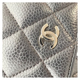 シャネル CHANEL マトラッセチェーンウォレット A33814 26番台 ブラック SV金具 キャビアスキン レディース ショルダーバッグ