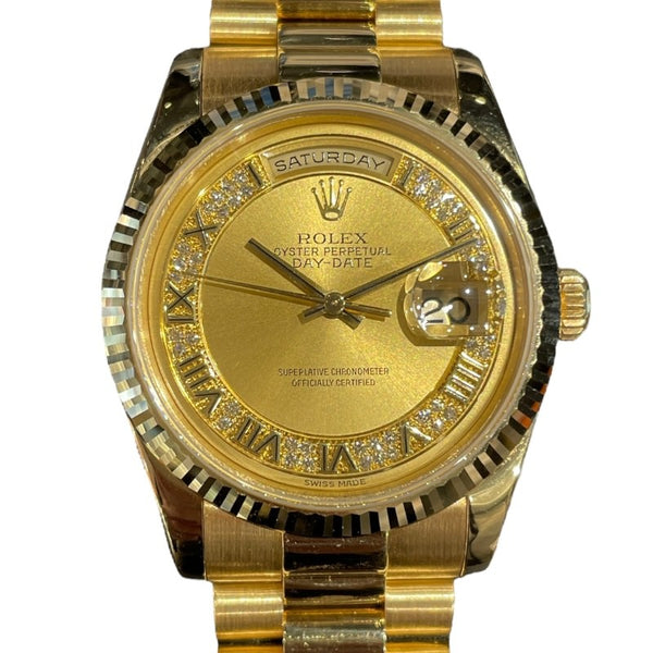 ロレックス ROLEX デイデイト36 ミリヤード P番 118238MR ゴールド K18YG 自動巻き メンズ 腕時計