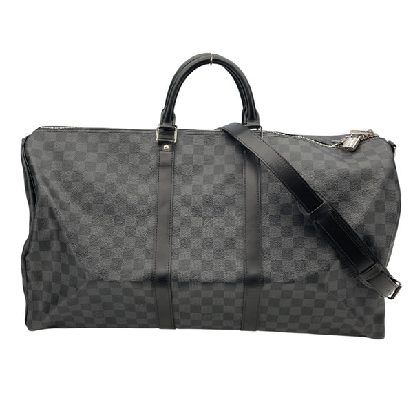 ルイ・ヴィトン LOUIS VUITTON キーポル･バンドリエール 55 N41413 ブラック ダミエ・グラフィット メンズ ボストンバッグ