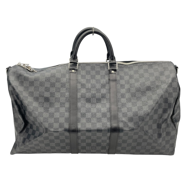 ルイ・ヴィトン LOUIS VUITTON キーポル･バンドリエール 55 N41413 ブラック ダミエ・グラフィット メンズ ボストンバッグ