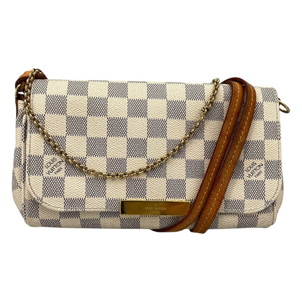 ルイ・ヴィトン LOUIS VUITTON フェイボリットPM N41277 ホワイト ダミエ・アズール レディース ショルダーバッグ