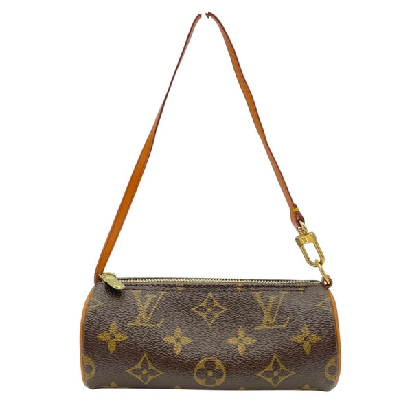 ルイ・ヴィトン LOUIS VUITTON パピヨン用ポーチ ブラウン モノグラムキャンバス レディース ポーチ