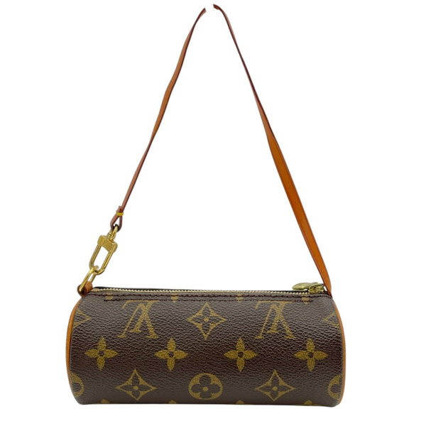 ルイ・ヴィトン LOUIS VUITTON パピヨン用ポーチ ブラウン モノグラムキャンバス レディース ポーチ