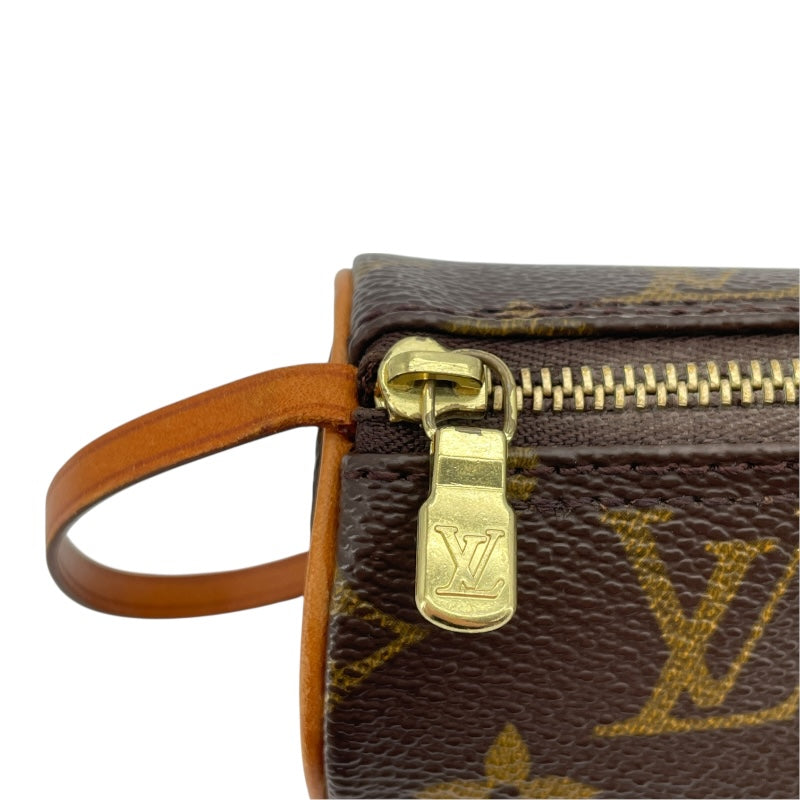 ルイ・ヴィトン LOUIS VUITTON パピヨン用ポーチ ブラウン モノグラムキャンバス レディース ポーチ