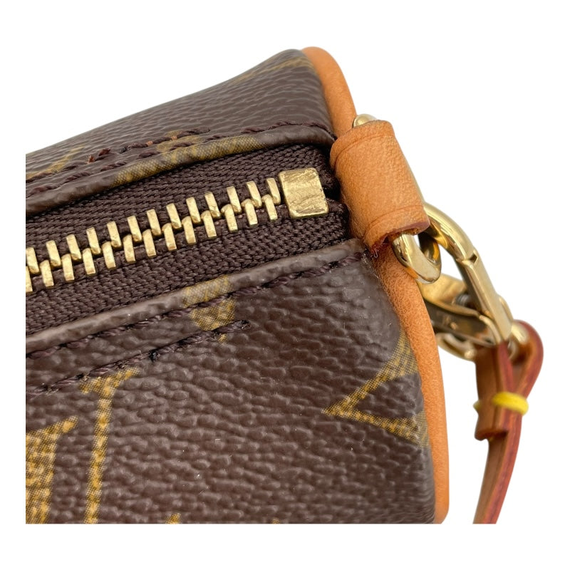 ルイ・ヴィトン LOUIS VUITTON パピヨン用ポーチ ブラウン モノグラムキャンバス レディース ポーチ