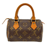 ルイ・ヴィトン LOUIS VUITTON ミニスピーディー M41534 ブラウン　ゴールド金具 モノグラムキャンバス レディース ショルダーバッグ