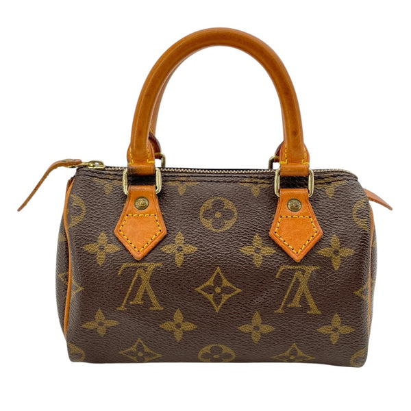 ルイ・ヴィトン LOUIS VUITTON ミニスピーディー M41534 ブラウン　ゴールド金具 モノグラムキャンバス レディース ショルダーバッグ
