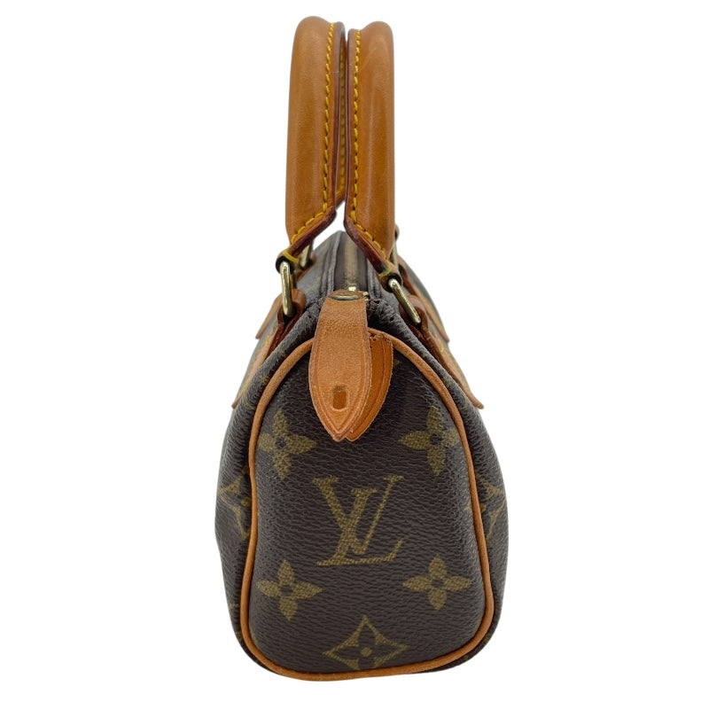 ルイ・ヴィトン LOUIS VUITTON ミニスピーディー M41534 ブラウン　ゴールド金具 モノグラムキャンバス レディース ショルダーバッグ