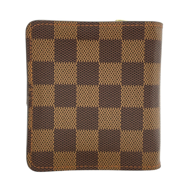 ルイ・ヴィトン LOUIS VUITTON コンパクト・ジップ N61668 ブラウン ダミエ・エベヌ レディース 二つ折り財布