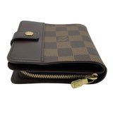 ルイ・ヴィトン LOUIS VUITTON コンパクト・ジップ N61668 ブラウン ダミエ・エベヌ レディース 二つ折り財布