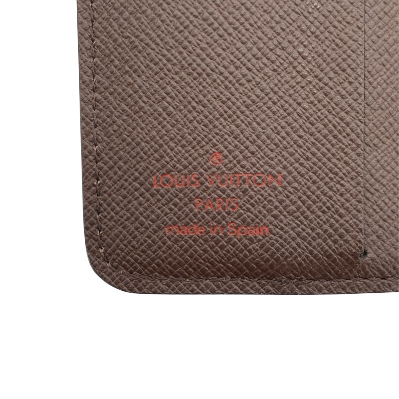ルイ・ヴィトン LOUIS VUITTON コンパクト・ジップ N61668 ブラウン ダミエ・エベヌ レディース 二つ折り財布