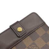 ルイ・ヴィトン LOUIS VUITTON コンパクト・ジップ N61668 ブラウン ダミエ・エベヌ レディース 二つ折り財布