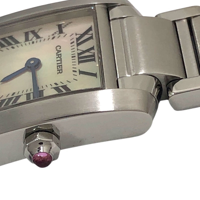 カルティエ Cartier タンク フランセーズ SM ピンクシェル W51028Q3 ピンクシェル SS クオーツ レディース 腕時計