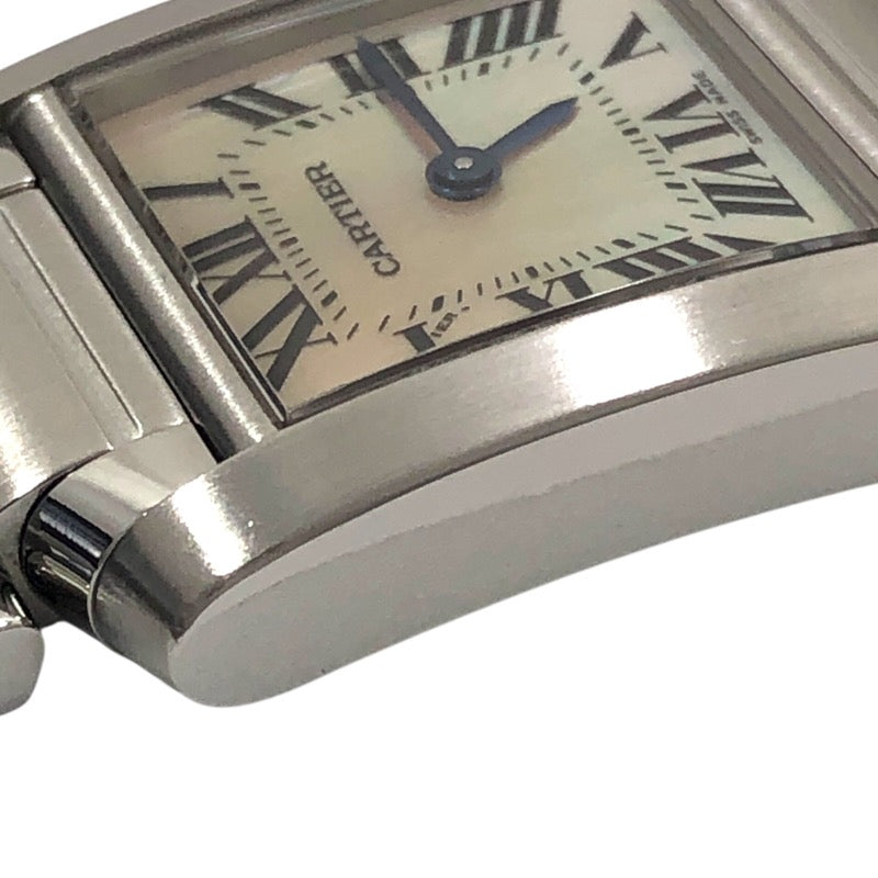 カルティエ Cartier タンク フランセーズ SM ピンクシェル W51028Q3 ピンクシェル SS クオーツ レディース 腕時計
