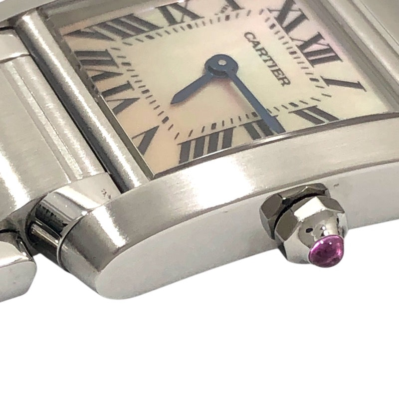カルティエ Cartier タンク フランセーズ SM ピンクシェル W51028Q3 ピンクシェル SS クオーツ レディース 腕時計