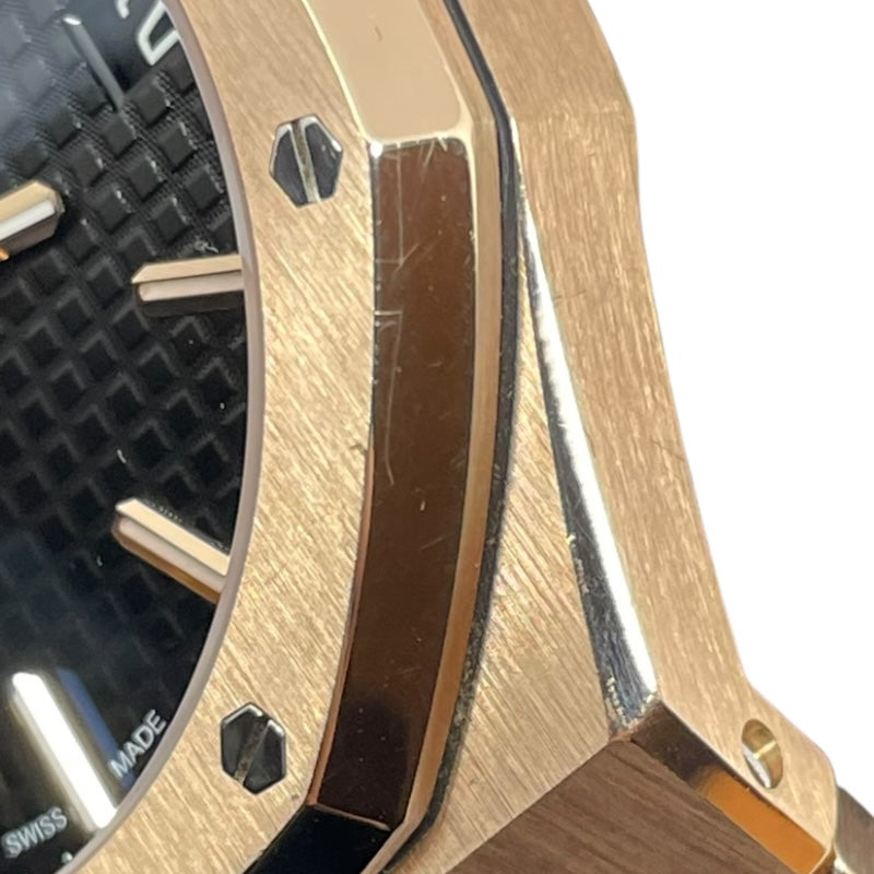 オーデマ・ピゲ AUDEMARS PIGUET ロイヤルオーク 155000R.OO.12200R.01 ブラック K18PG 自動巻き メンズ 腕時計