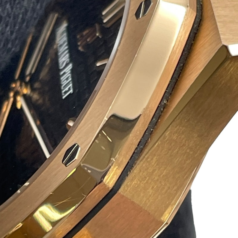 オーデマ・ピゲ AUDEMARS PIGUET ロイヤルオーク 155000R.OO.12200R.01 ブラック K18PG 自動巻き メンズ 腕時計