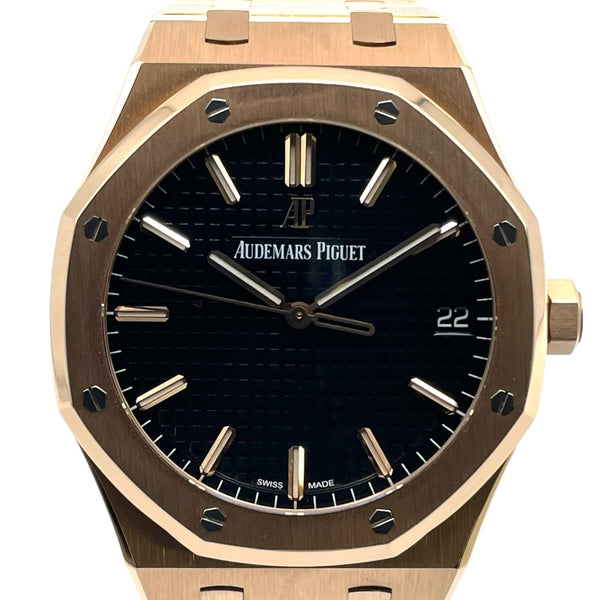 オーデマ・ピゲ AUDEMARS PIGUET ロイヤルオーク 155000R.OO.12200R.01 ブラック K18PG 自動巻き メンズ 腕時計