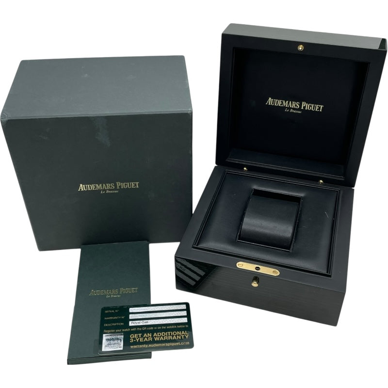 オーデマ・ピゲ AUDEMARS PIGUET ロイヤルオーク 155000R.OO.12200R.01 ブラック K18PG 自動巻き メンズ 腕時計